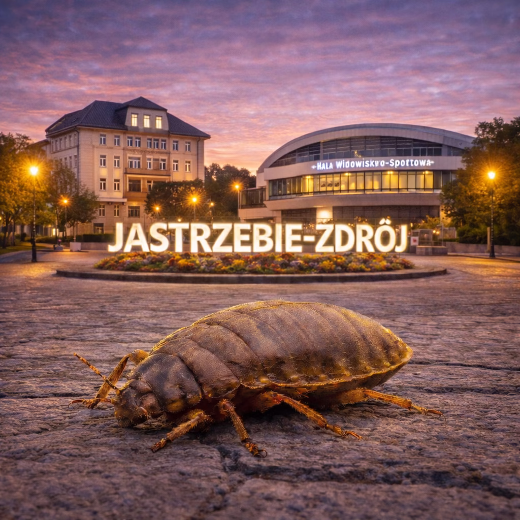Zwalczanie pluskiew Jastrzębie-Zdrój – pluskwa domowa na tle miasta
